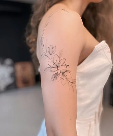 Sketch style tattoo design