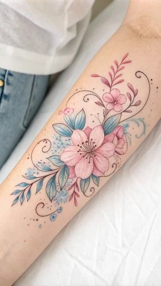 Watercolor tattoo design