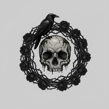 Gothic dark art tattoo design