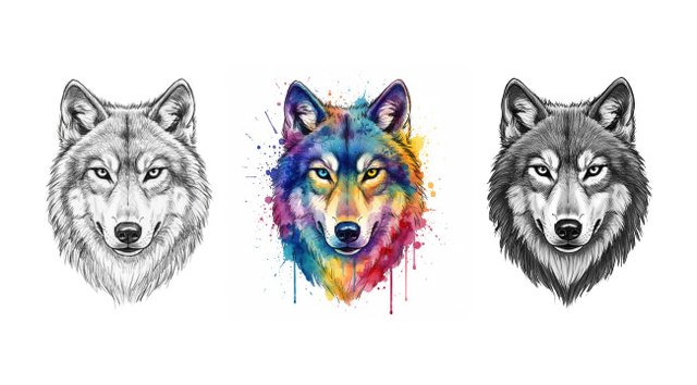 A tattoo design redrawn in a new style