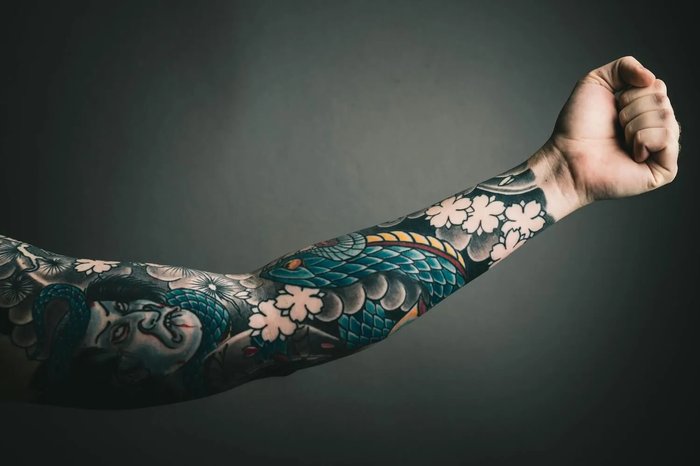 AI-generated sternum tattoo design