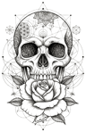 Skull & rose