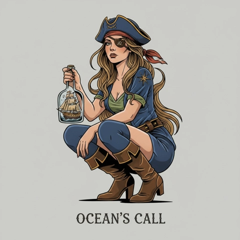 sirens song pirate tattoo design