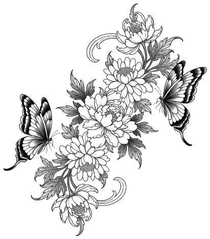 Floral & butterfly